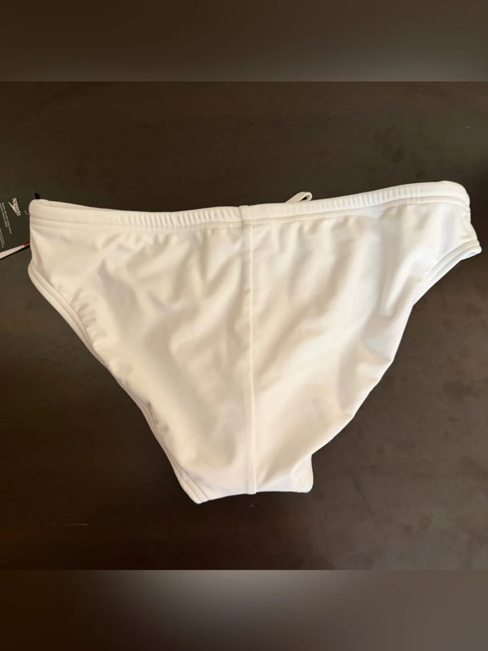 White Speedo Men’s bathing suit Bottoms POWER FLEX 50+ UPF Chlorine Resistant 34 - Picture 7 of 16